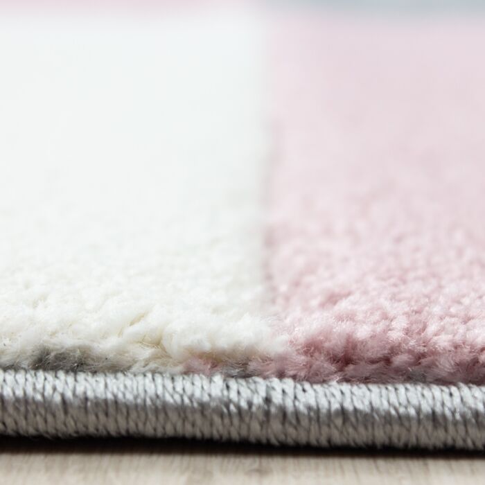 Hawaii Striscia tappeto pelo corto rettangolo 200x290cm rosa