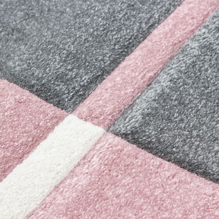 Hawaii Striscia tappeto pelo corto rettangolo 200x290cm rosa