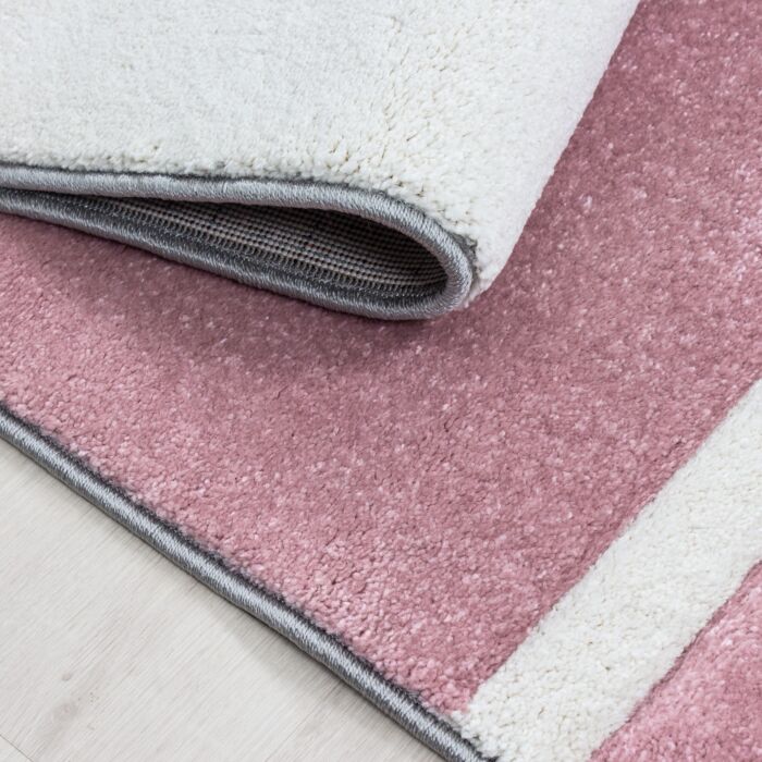 Hawaii Striscia tappeto pelo corto rettangolo 200x290cm rosa