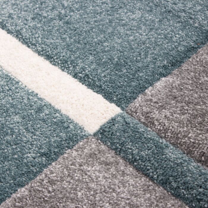 Hawaii Striscia tappeto pelo corto rettangolo 120x170cm blu