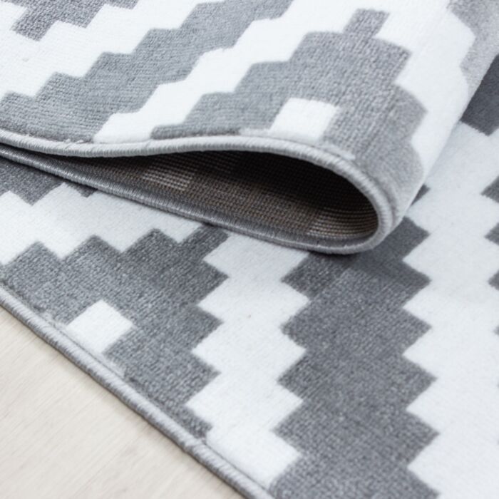 Plus Rhombus tappeto pelo corto rettangolo 80x150cm grigio