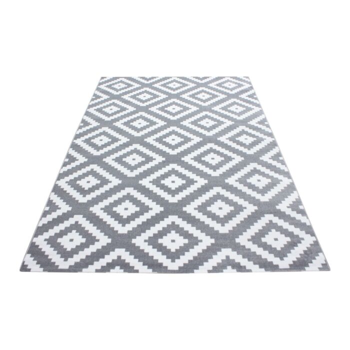 Plus Rhombus tappeto pelo corto rettangolo 80x150cm grigio