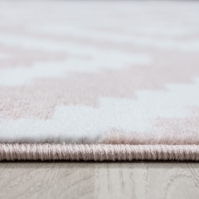 Plus Rhombus tappeto pelo corto rettangolo 80x150cm rosa