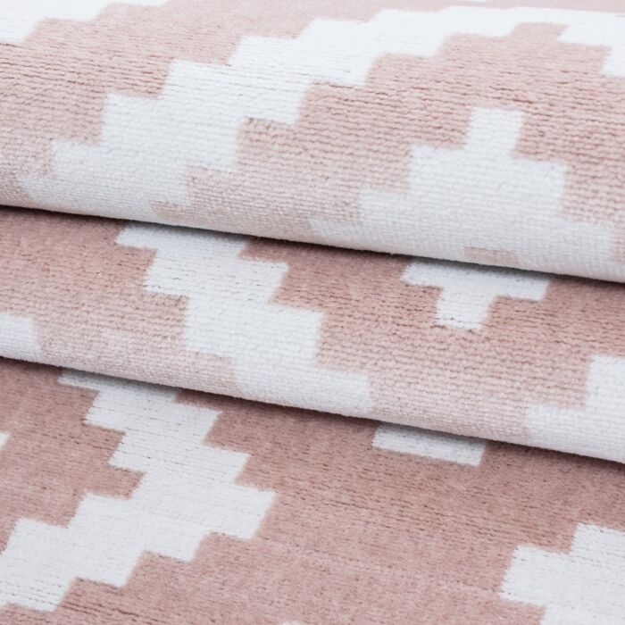 Plus Rhombus tappeto pelo corto rettangolo 80x150cm rosa