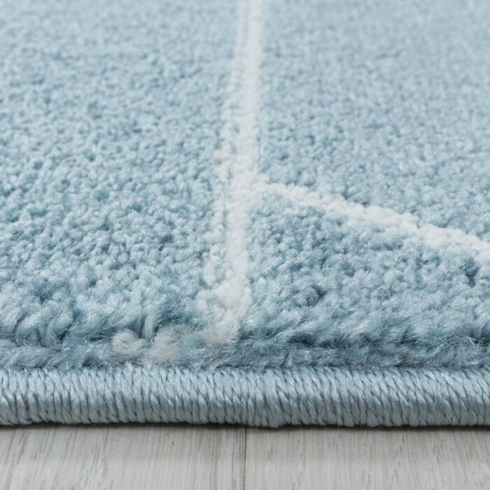 Efor Korz tappeto pelo corto rettangolo 120x170cm blu