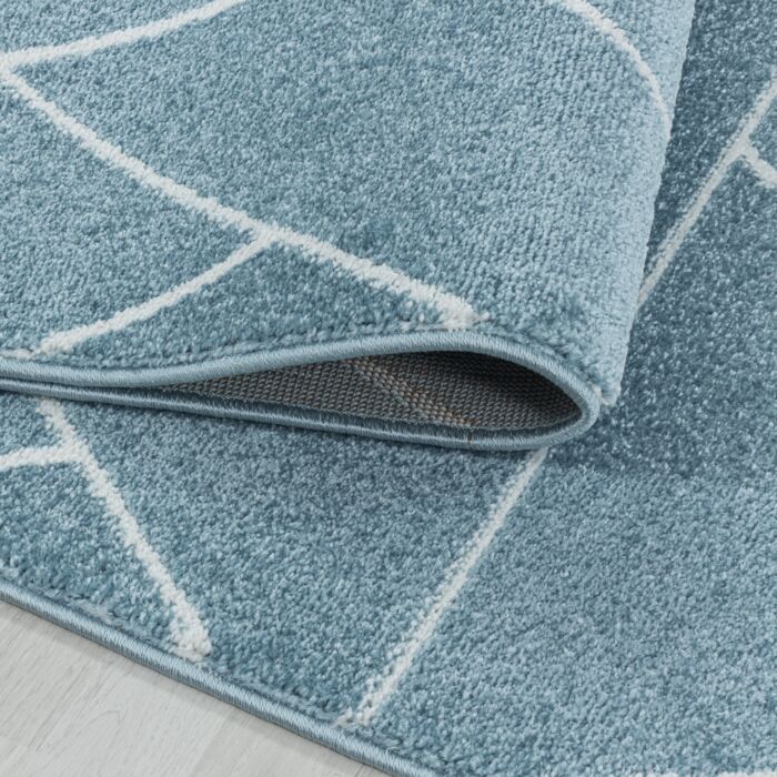 Efor Korz tappeto pelo corto rettangolo 120x170cm blu
