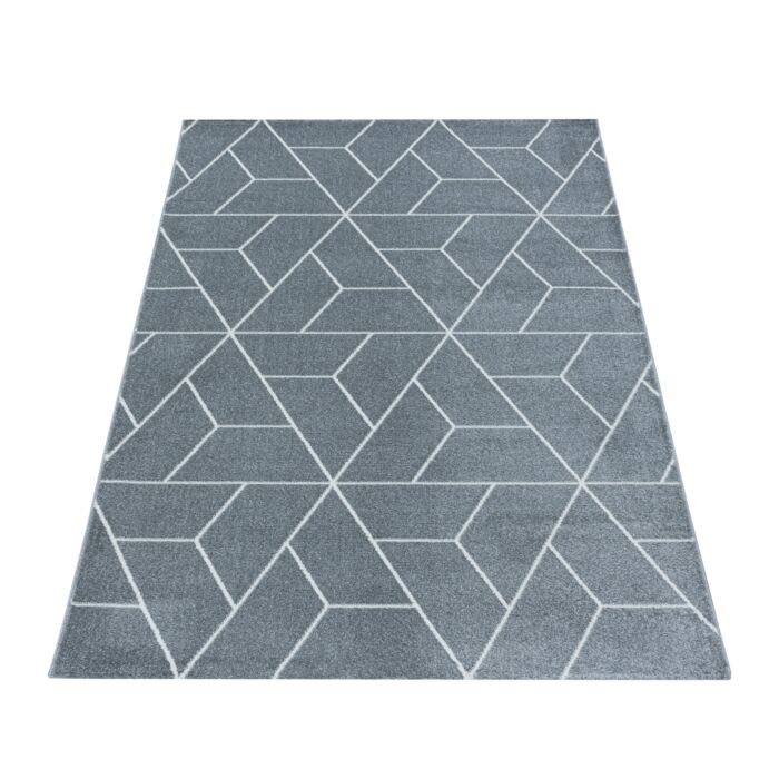 Efor Korz tappeto pelo corto rettangolo 120x170cm grigio
