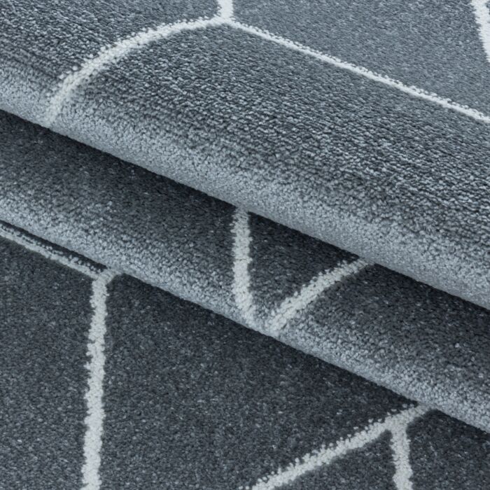 Efor Korz tappeto pelo corto rettangolo 120x170cm grigio
