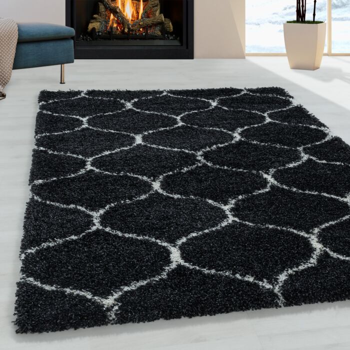 Salsa Shaggy tappeto pelo lungo rettangolo 160x230cm antracite