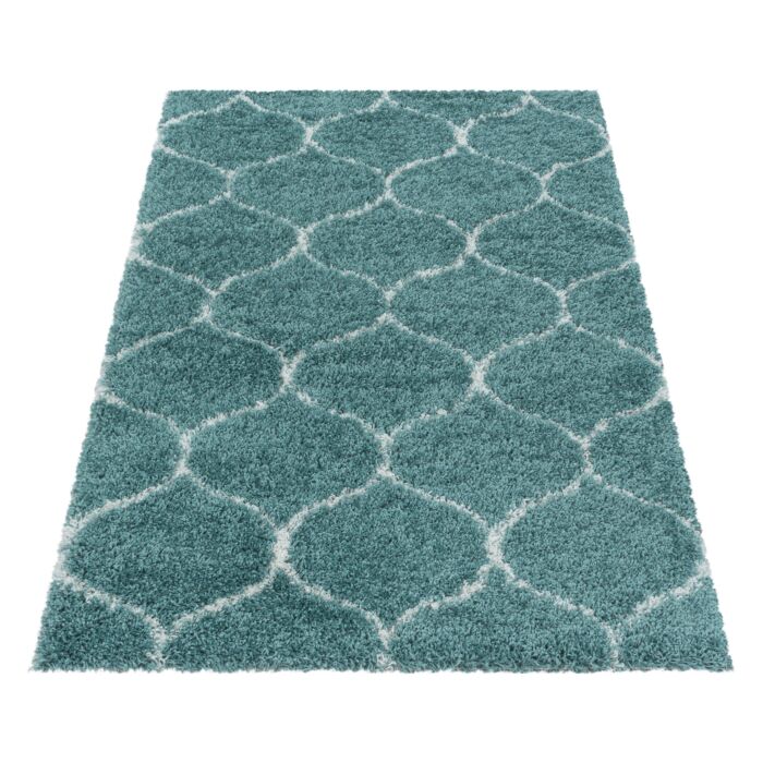 Salsa Shaggy tappeto pelo lungo rettangolo 60x110cm blu