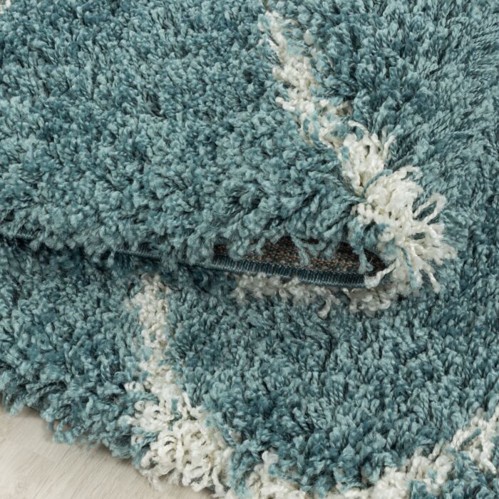Salsa Shaggy tappeto pelo lungo rettangolo 60x110cm blu