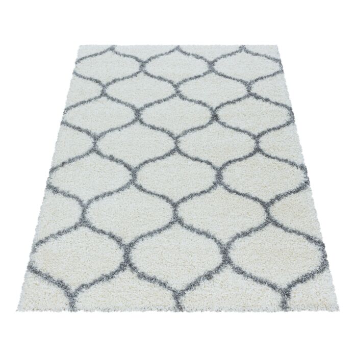 Salsa Shaggy tappeto pelo lungo rettangolo 160x230cm crema