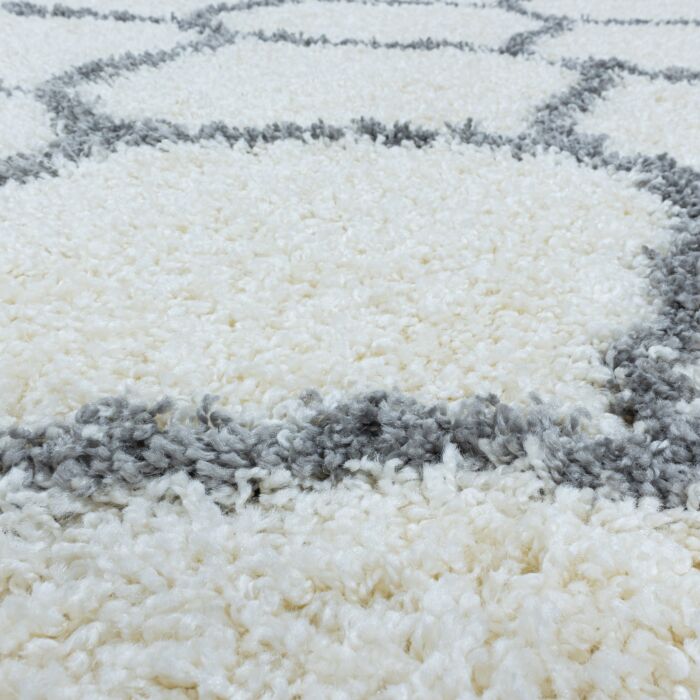 Salsa Shaggy tappeto pelo lungo rettangolo 160x230cm crema