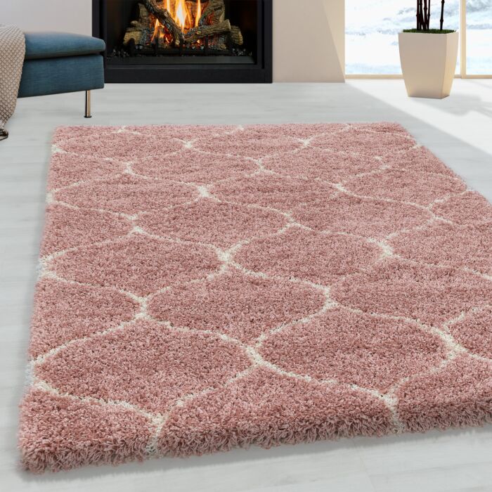 Salsa Shaggy tappeto pelo lungo rettangolo 60x110cm fucsia