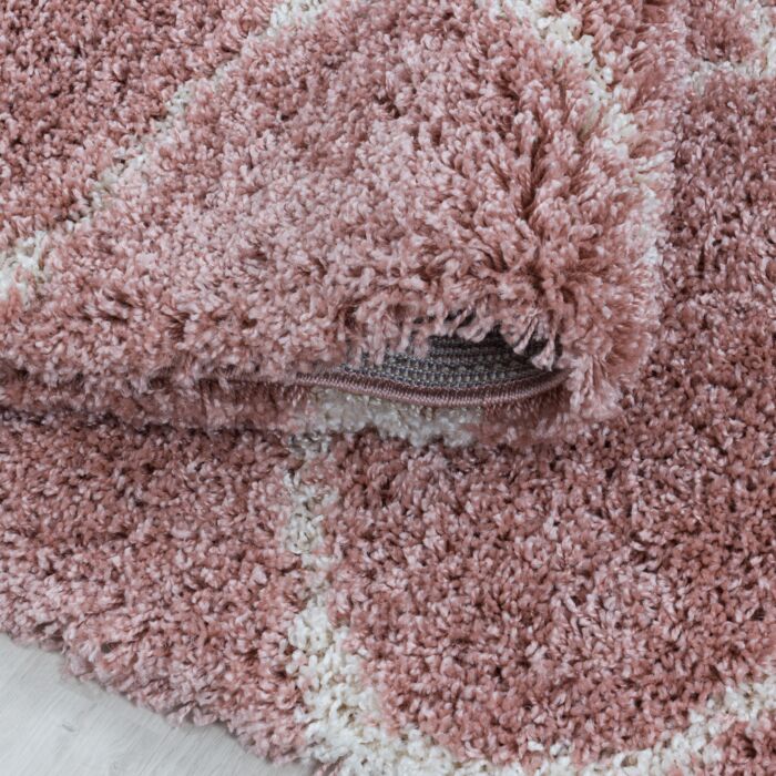 Salsa Shaggy tappeto pelo lungo rettangolo 60x110cm fucsia