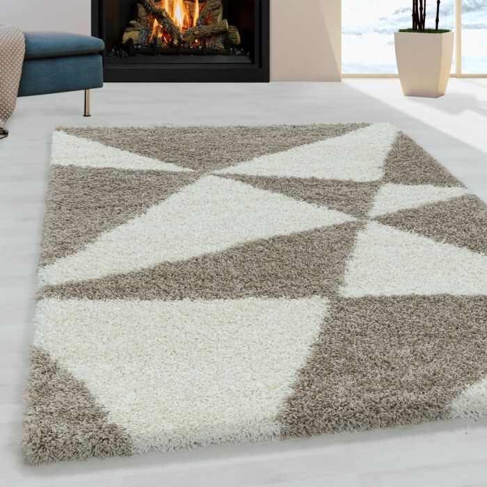 Tango Shaggy tappeto pelo lungo rettangolo 200x290cm beige