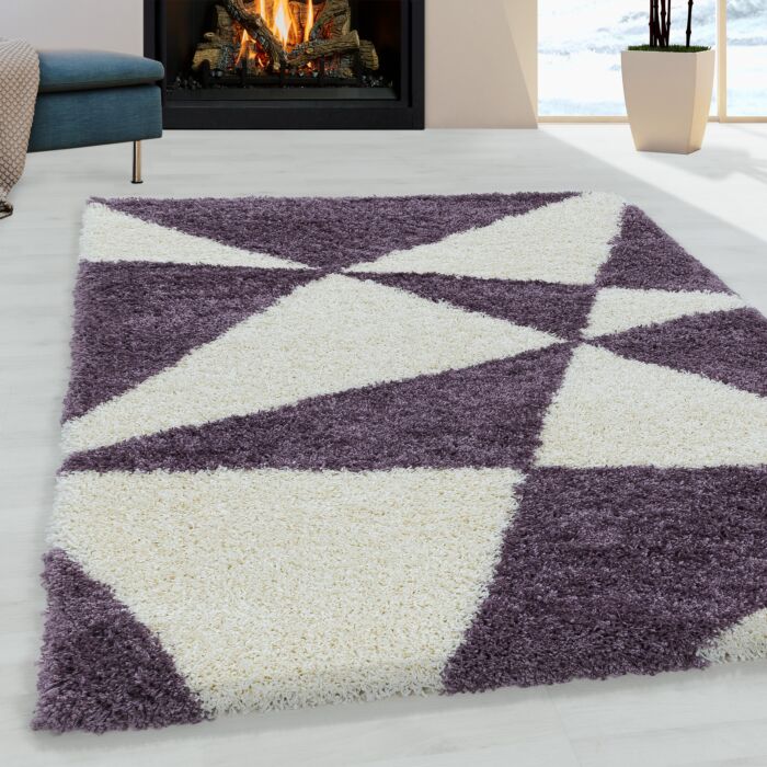 Tango Shaggy tappeto pelo lungo rettangolo 80x150cm lila