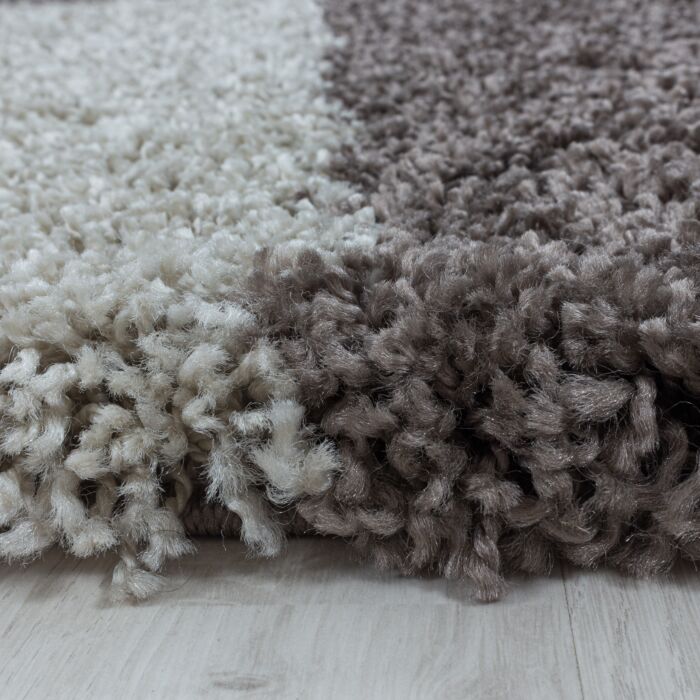 Tango Shaggy tappeto pelo lungo rotonda Ø 200cm taupe