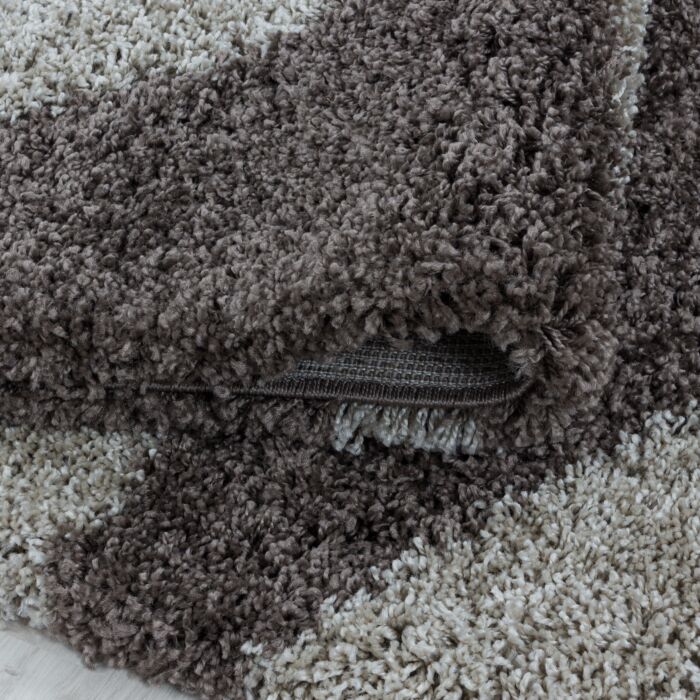 Tango Shaggy tappeto pelo lungo rotonda Ø 200cm taupe