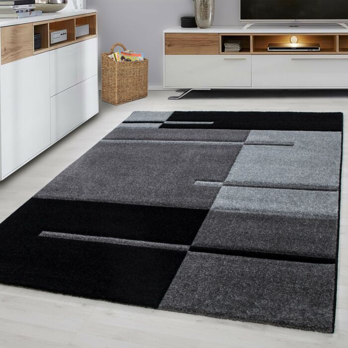 Hawaii Striscia tappeto pelo corto rettangolo 160x230cm grigio
