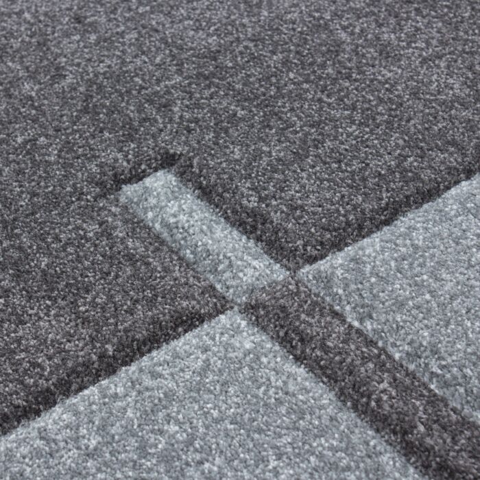 Hawaii Striscia tappeto pelo corto rettangolo 160x230cm grigio