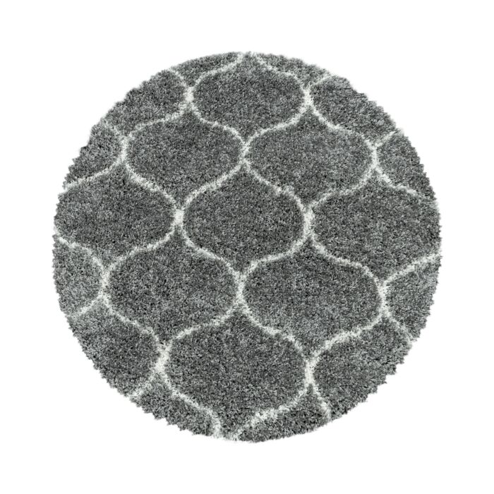 Salsa Shaggy tappeto pelo lungo rotonda Ø 160cm grigio