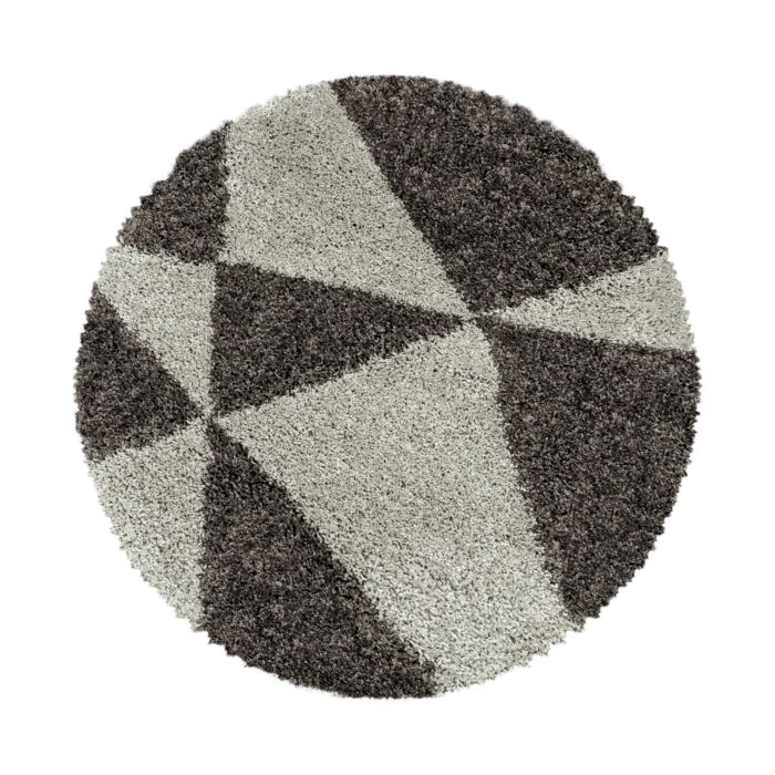 Tango Shaggy tappeto pelo lungo rotonda Ø 200cm taupe
