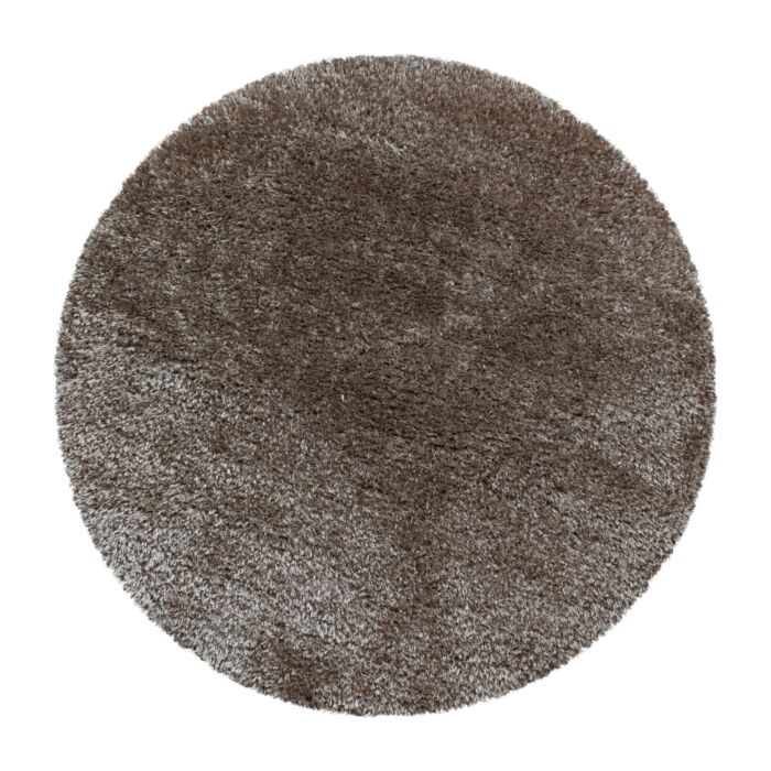 Brilliant Shaggy tappeto pelo lungo rotonda Ø 120cm taupe