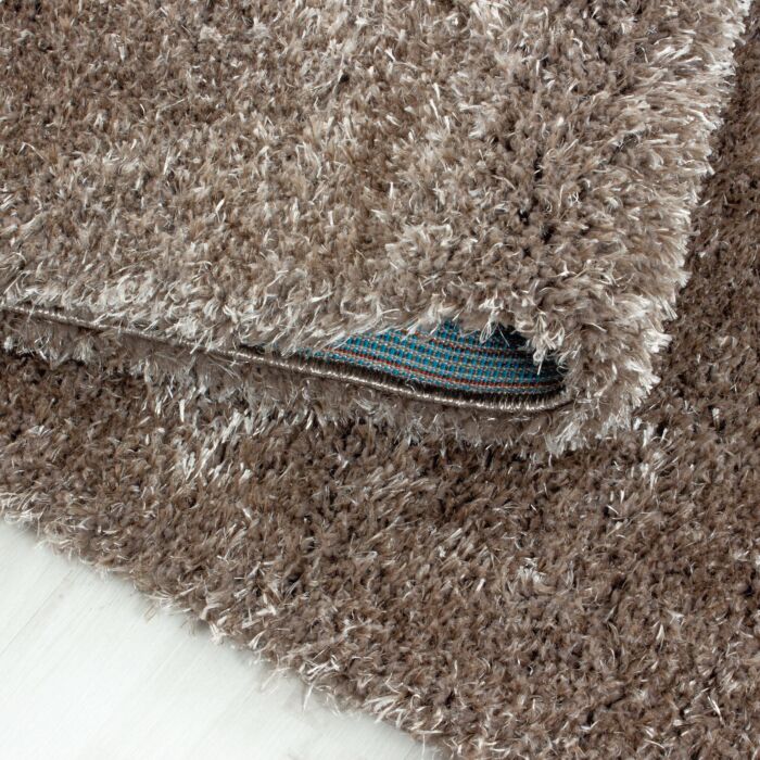 Brilliant Shaggy tappeto pelo lungo rotonda Ø 120cm taupe