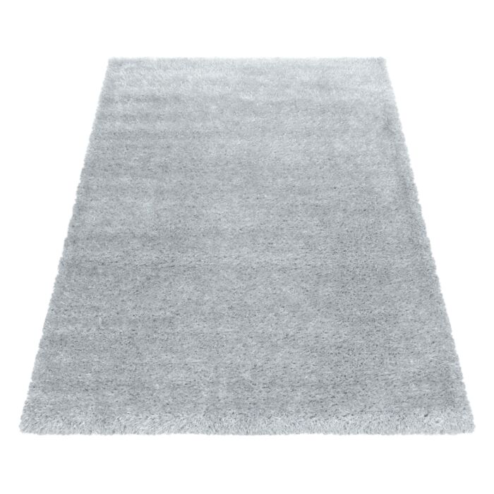 Brilliant Shaggy tappeto pelo lungo rettangolo 140x200cm argento