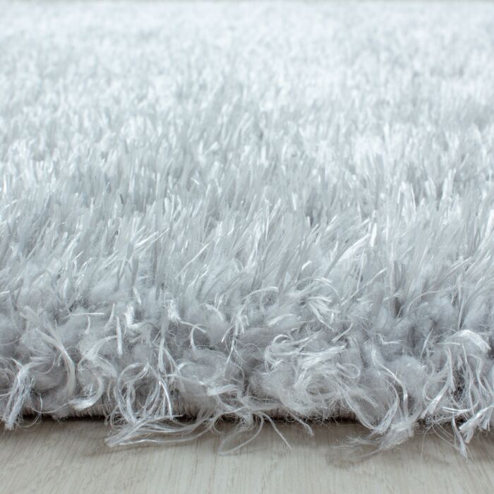 Brilliant Shaggy tappeto pelo lungo rettangolo 140x200cm argento