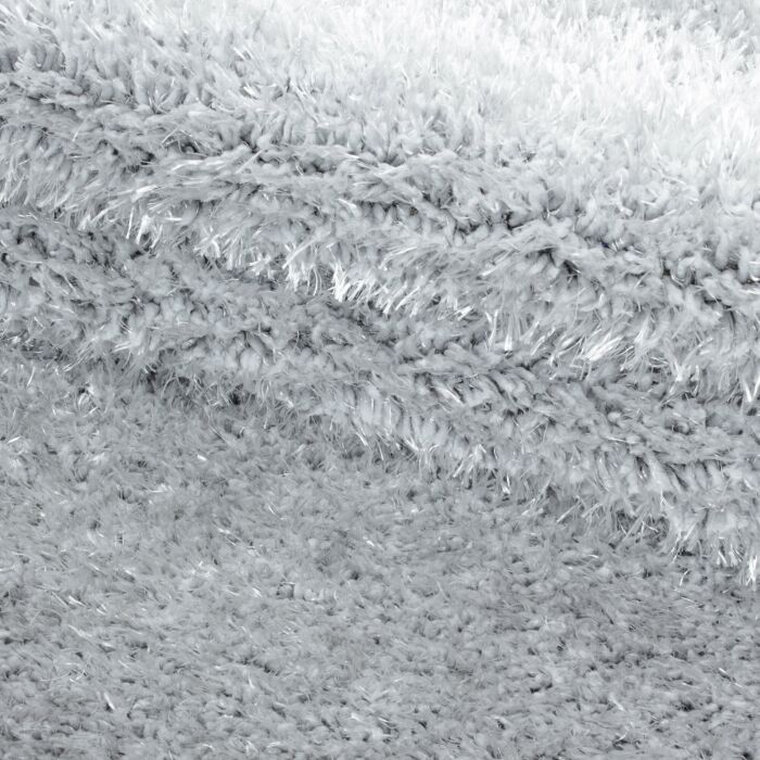 Brilliant Shaggy tappeto pelo lungo rettangolo 140x200cm argento