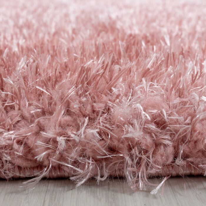 Brilliant Shaggy tappeto pelo lungo rotonda Ø 80cm fucsia