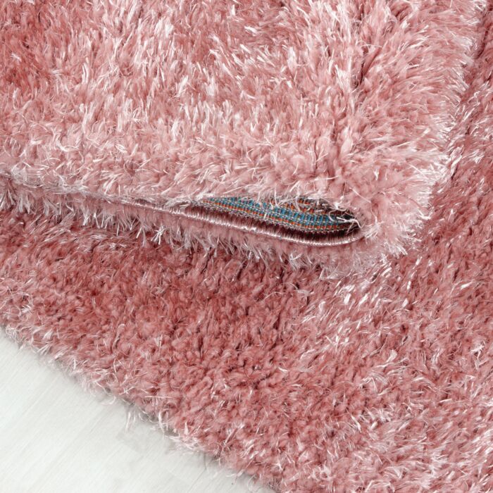 Brilliant Shaggy tappeto pelo lungo rotonda Ø 80cm fucsia