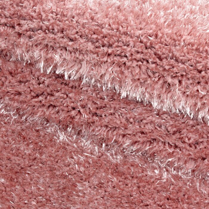Brilliant Shaggy tappeto pelo lungo rotonda Ø 80cm fucsia