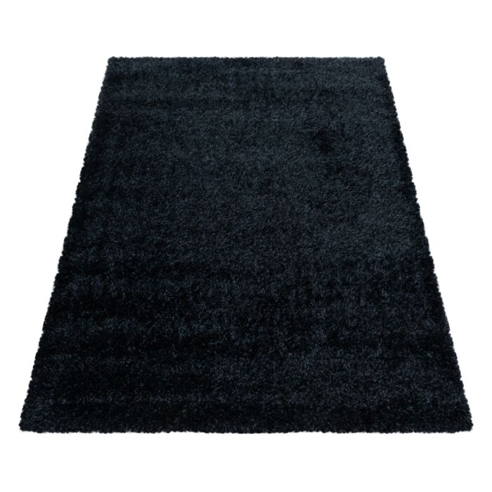 Brilliant Shaggy tappeto pelo lungo rettangolo 140x200cm nero