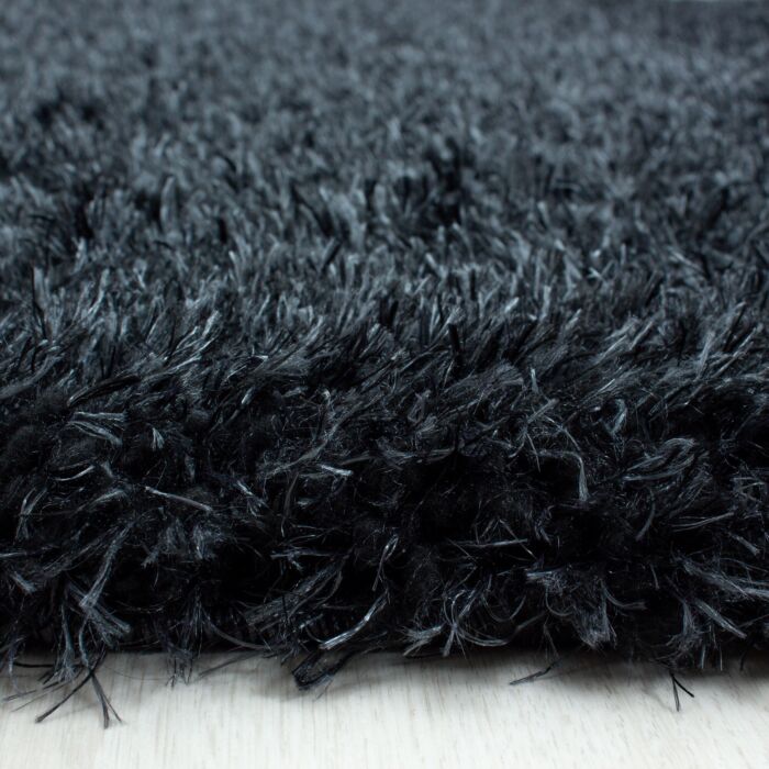 Brilliant Shaggy tappeto pelo lungo rettangolo 140x200cm nero