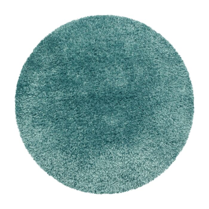Brilliant Shaggy tappeto pelo lungo rotonda Ø 120cm blu acqua