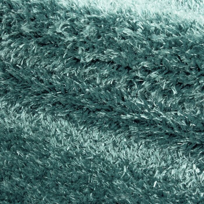 Brilliant Shaggy tappeto pelo lungo rotonda Ø 120cm blu acqua