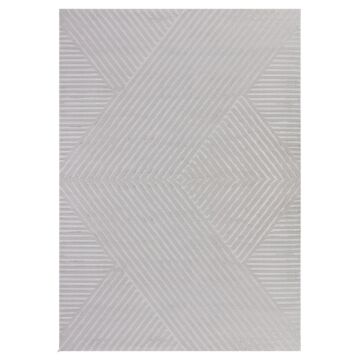 Sahara Aryon tappeto pelo corto rettangolo 140x200cm argento
