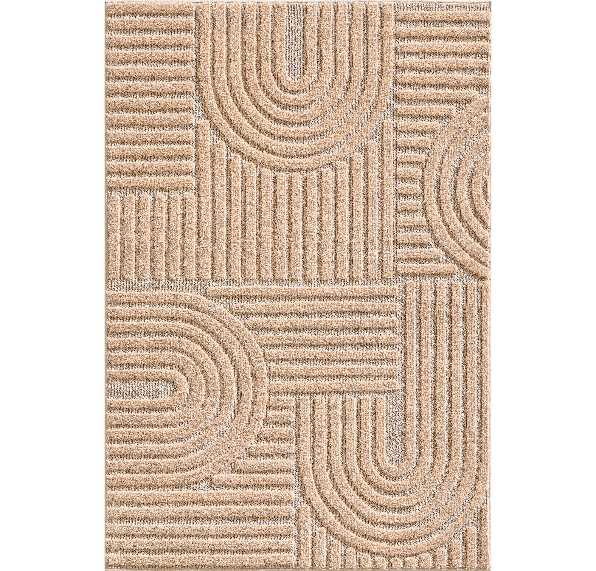 Art tappeto pelo lungo rettangolo 240x340cm rosa