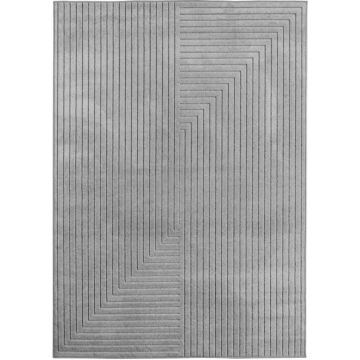 Nova Luo tappeto pelo corto rettangolo 200x290cm argento