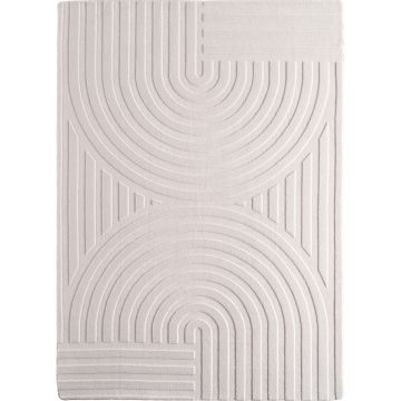 Pompei Uda tappeto pelo corto runner 80x150cm crema