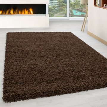 Life Shaggy tappeto pelo lungo rettangolo 140x200cm marrone