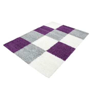Life Shaggy Blocco tappeto pelo lungo rettangolo 200x290cm lila