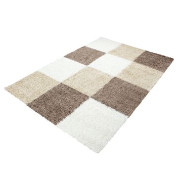 Life Shaggy Blocco tappeto pelo lungo rettangolo 160x230cm moka