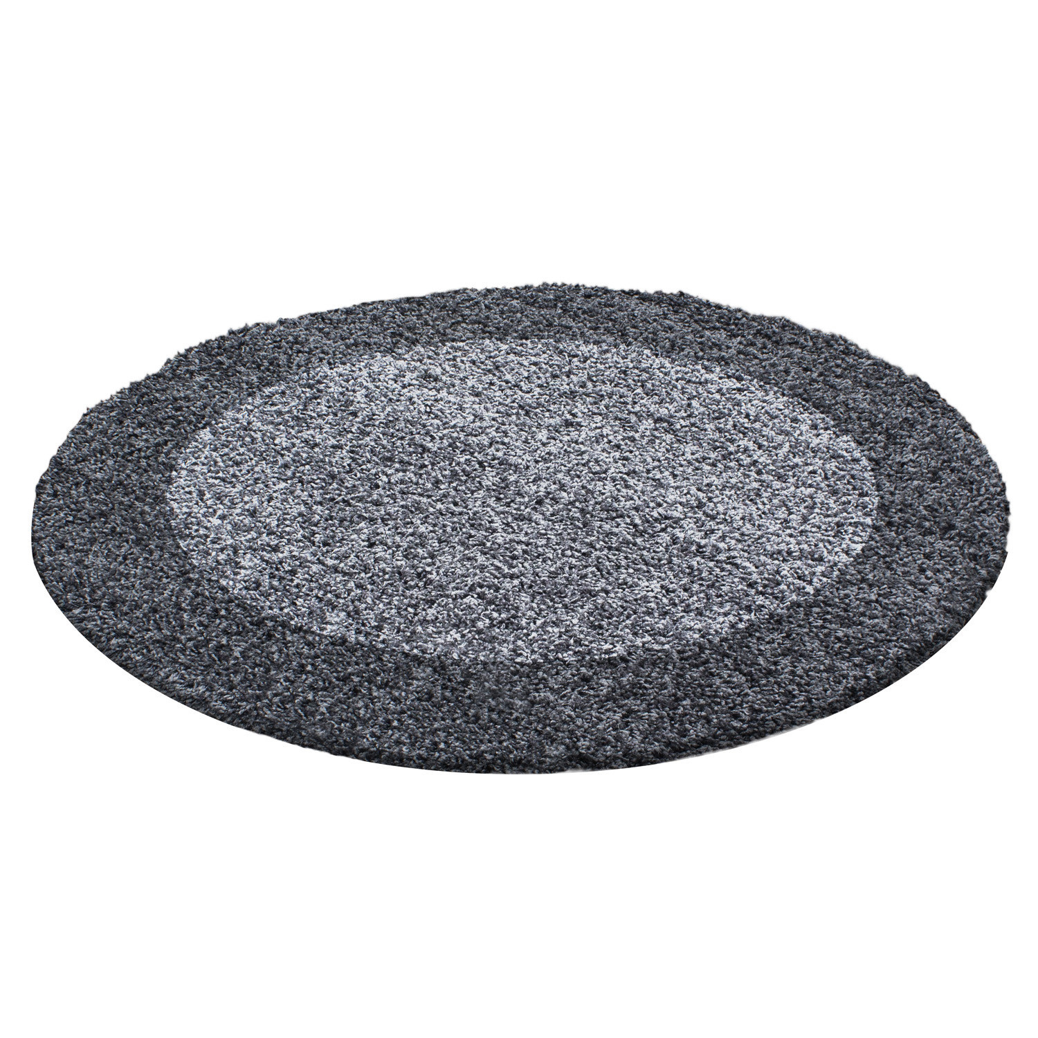 Life Shaggy Ombra tappeto pelo lungo rotonda Ø 120cm grigio