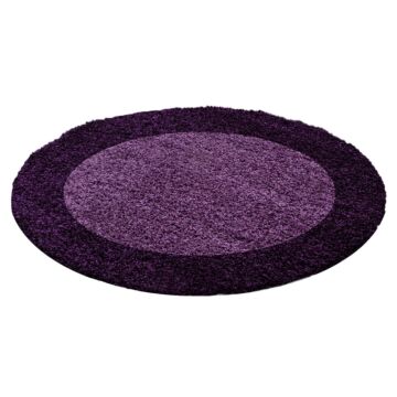 Life Shaggy Ombra tappeto pelo lungo rotonda Ø 160cm lila
