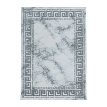 Naxos Laby tappeto pelo corto rettangolo 200x290cm argento
