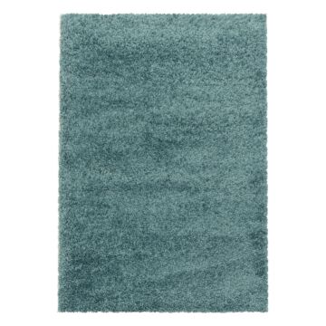 Sydney Shaggy tappeto pelo lungo runner 100x200cm blu acqua